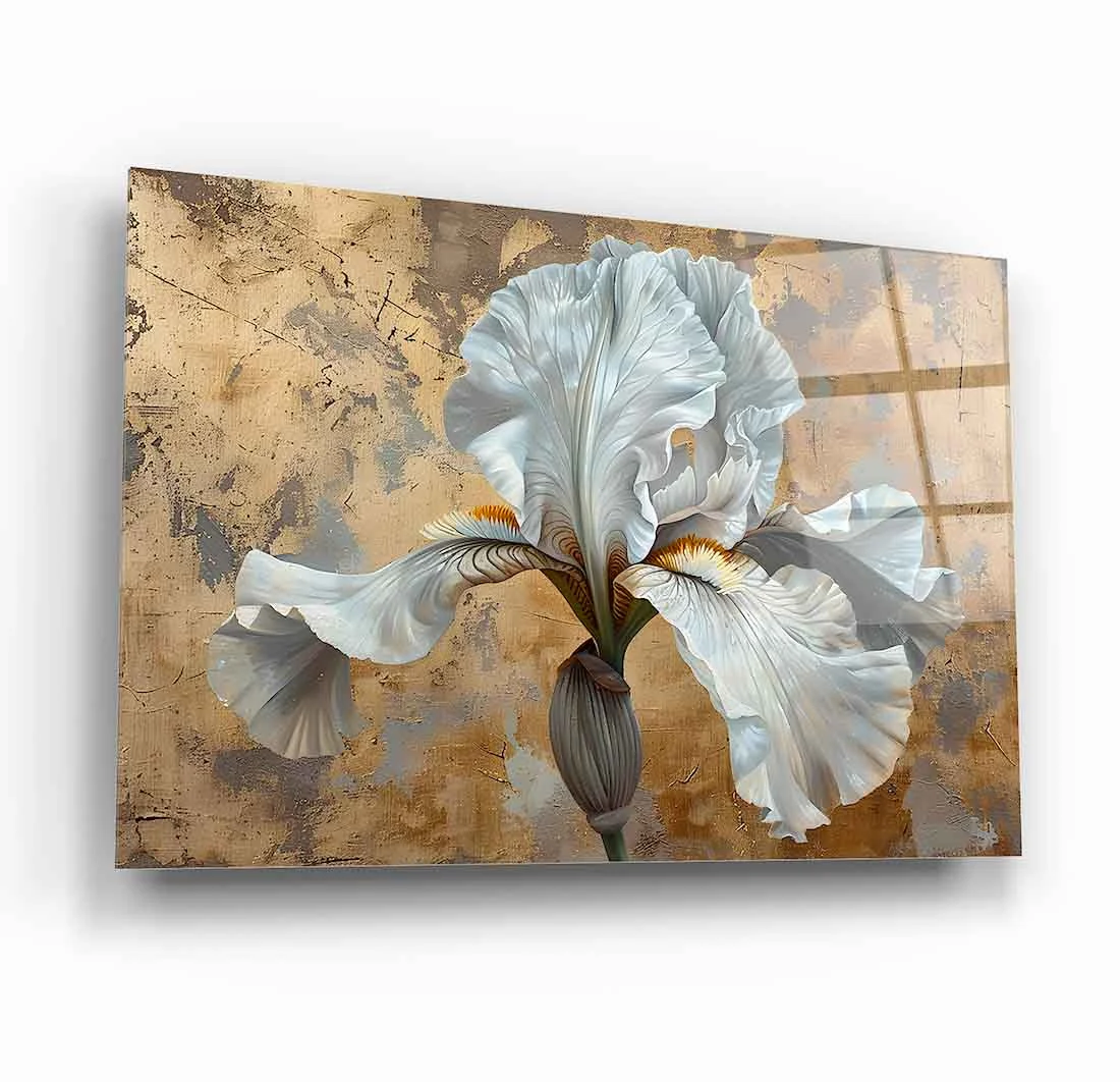 Gold Contemporary Decorative Art Tempered Glass Wall Art, primary product view, model GLS1277