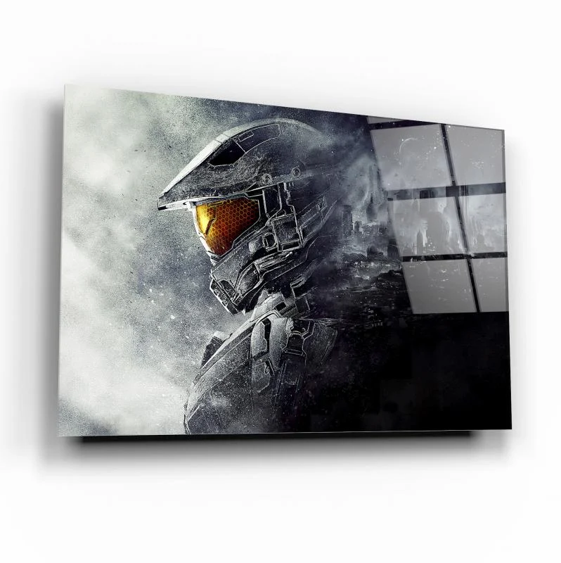Monochrome Astronaut in Space Tempered Glass Wall Art, primary product view, model GA1964