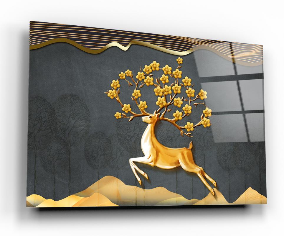 Multicolor Contemporary Decorative Art Tempered Glass Wall Art, primary product view, model GA1135