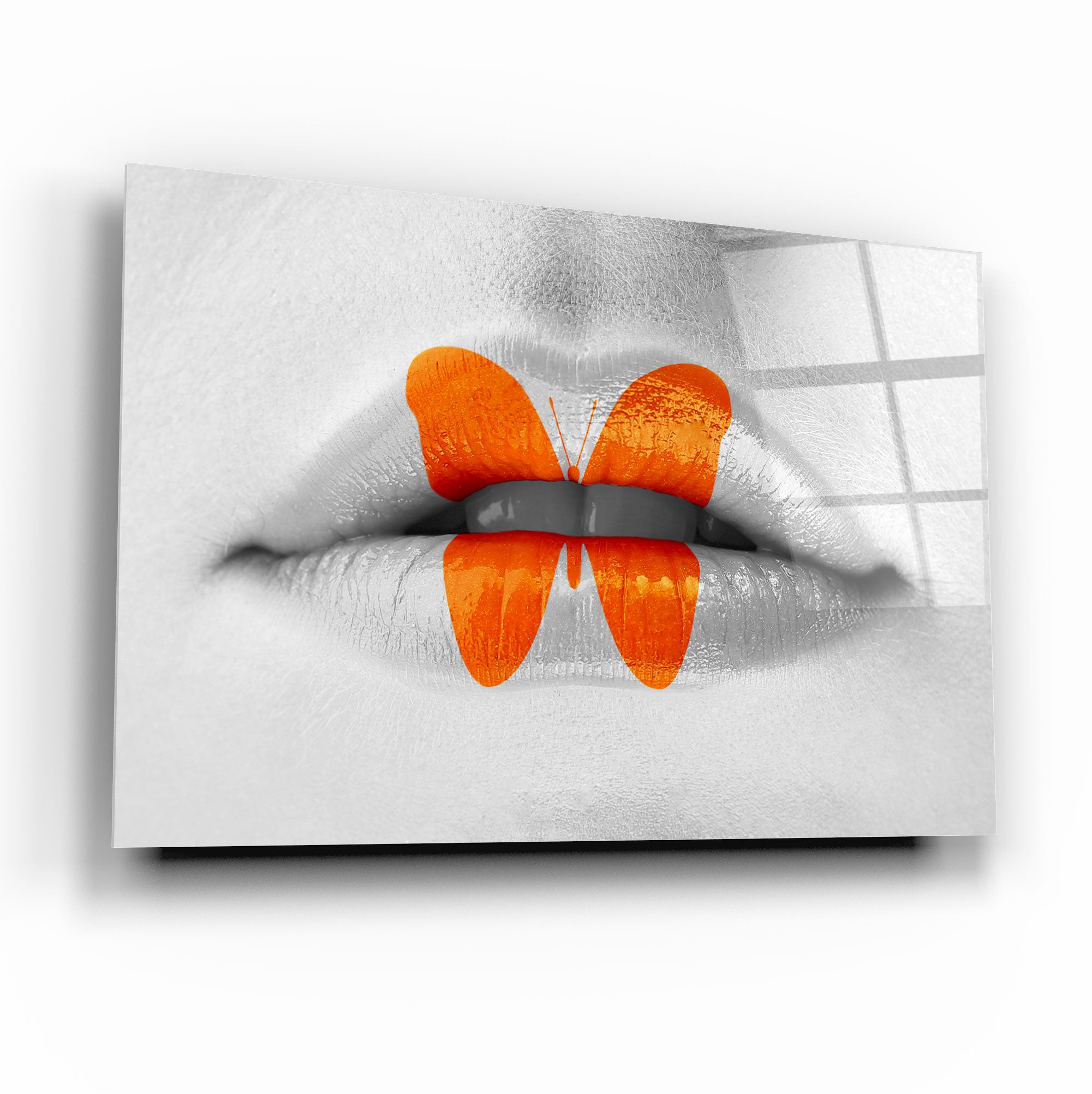 Multicolor Butterfly Tempered Glass Wall Art, primary product view, model GA1708